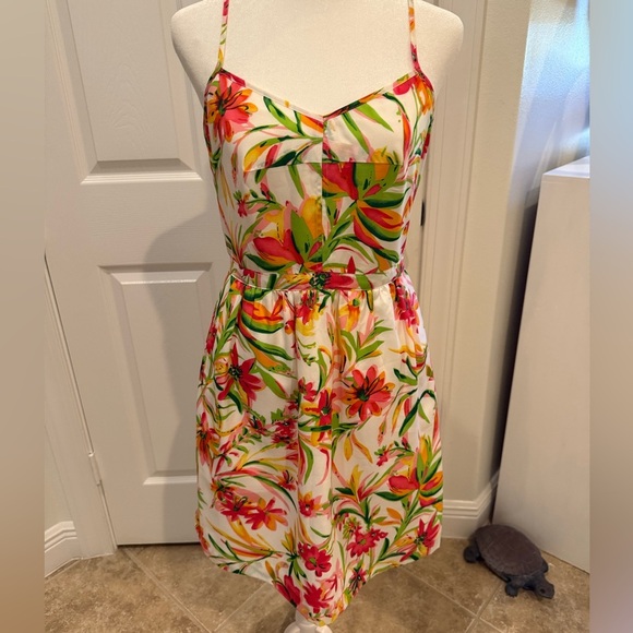 J.Crew Seaside Floral Fit & Flare dress, size 4 - Picture 1 of 5